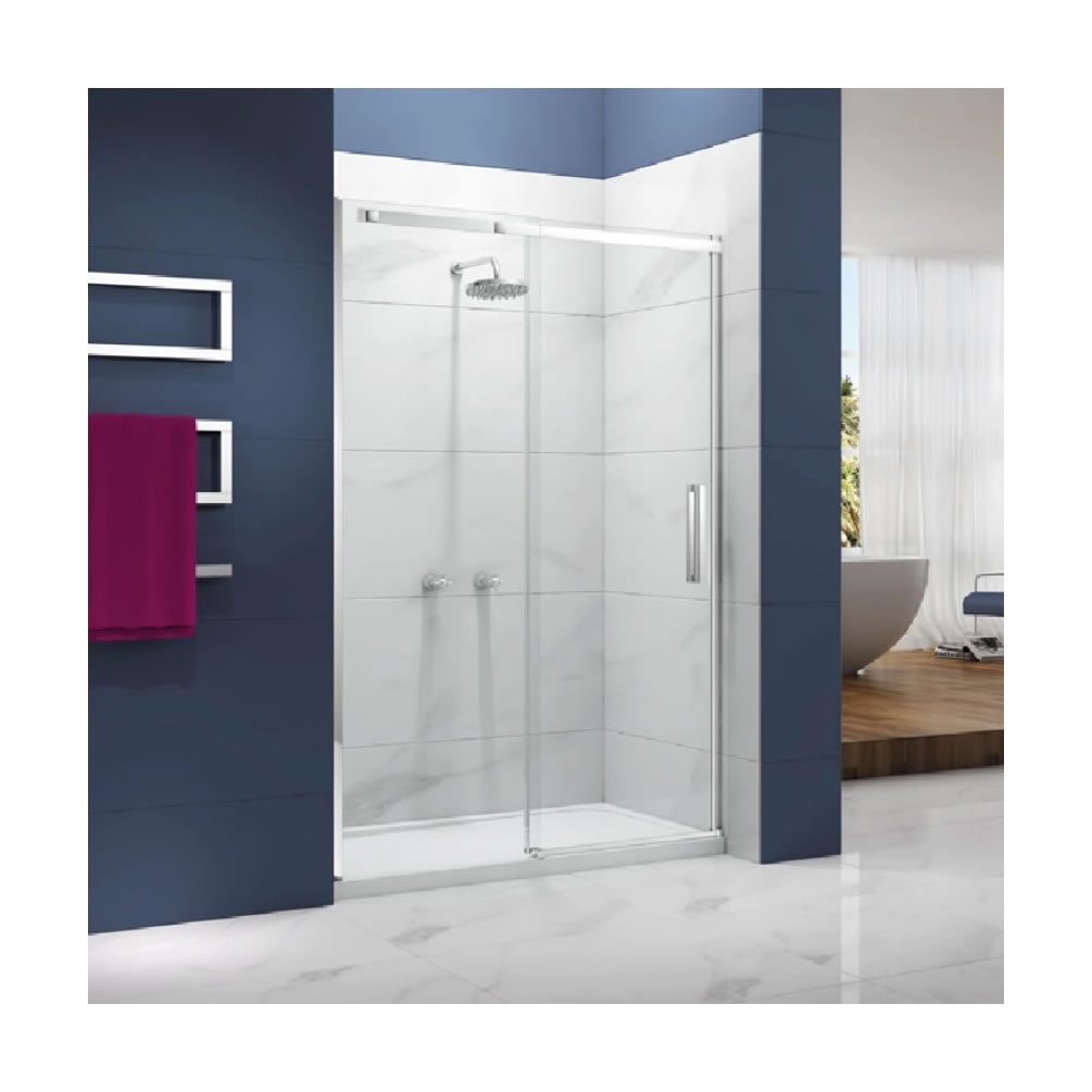 Lifestyle image of Merlyn Ionic Essence Frameless 1400mm Sliding Shower Door